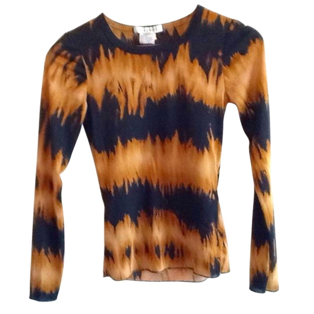 Nine West Sheer Long Sleeve Top